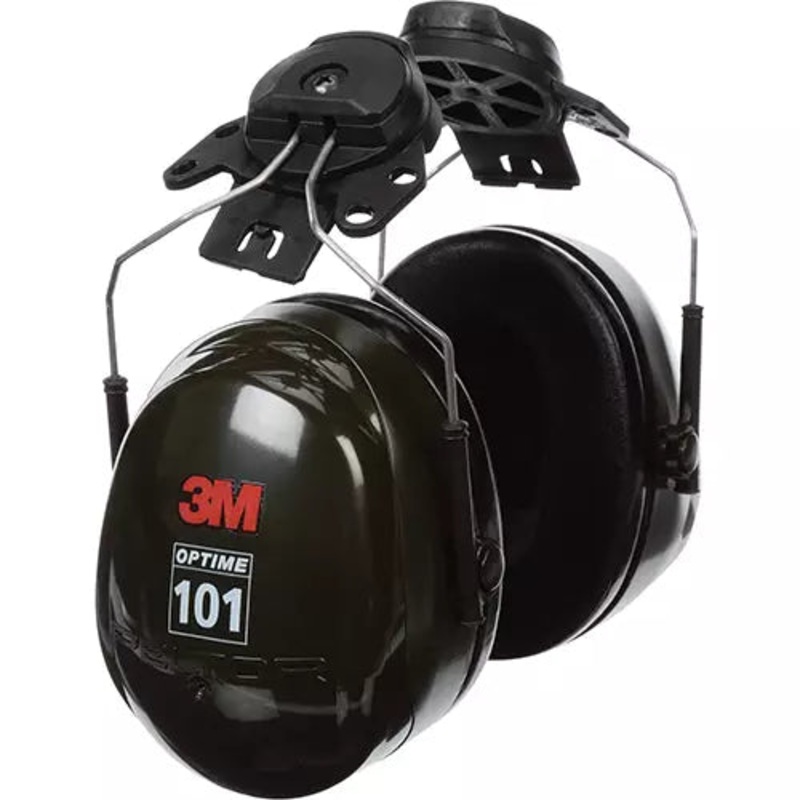 3M  Peltor Optime 101 Series Earmuffs, Cap Mount, 24 NRR dB