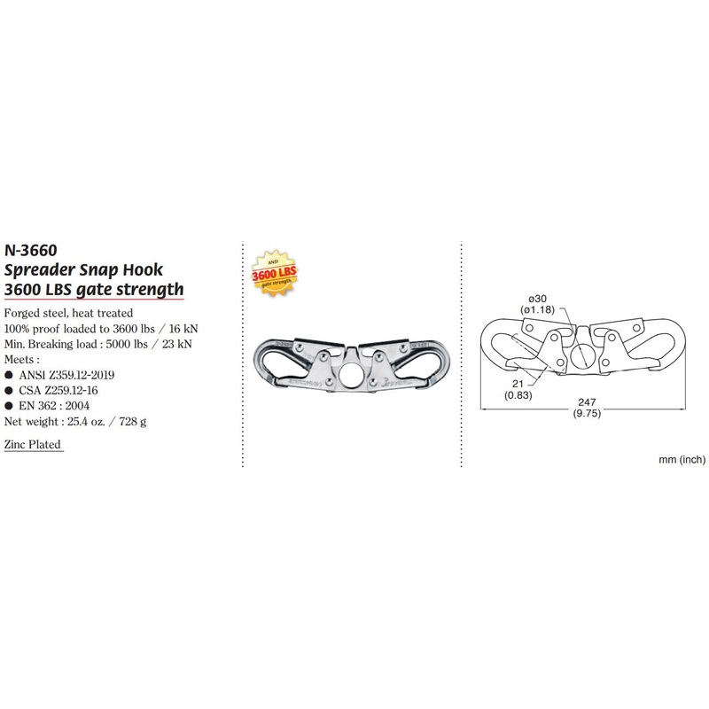 Yoke SPREADER BAR SNAP HOOK