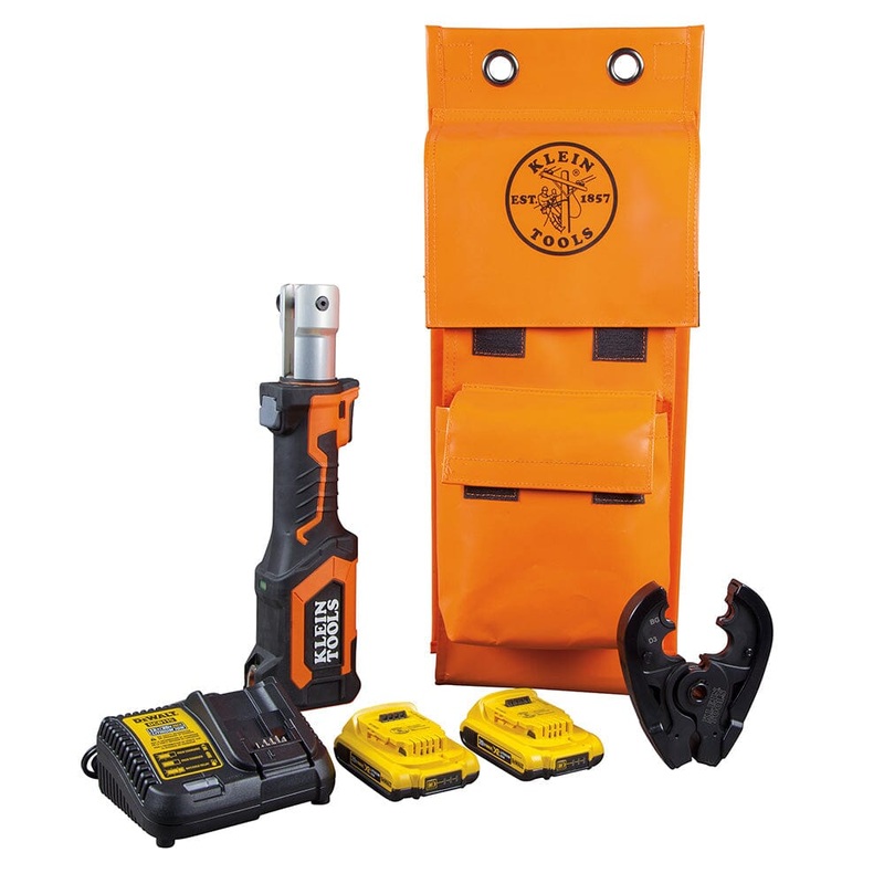 Klein Battery Operated Crimper, BG Die/D3 Groove, 2 Ah - BAT207T1