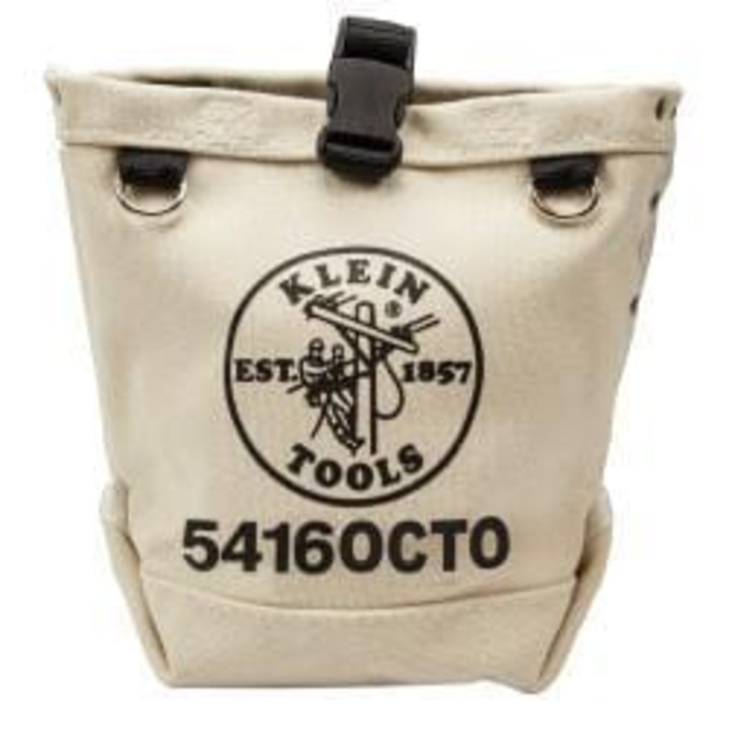 Klein Canvas Tool Bag Bull-Pin & Bolt Pouch W/Tool Tether - 5416OCTO