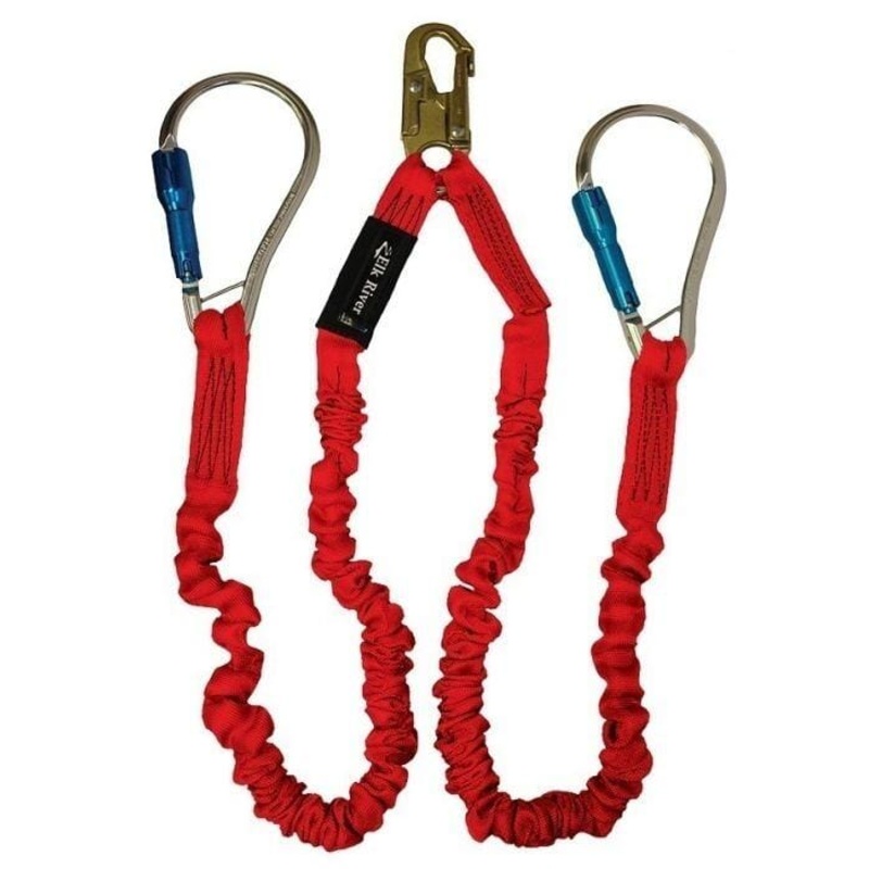 Elk River 6' Twin Leg Lanyard W/Aluminum Carabiner - 35416