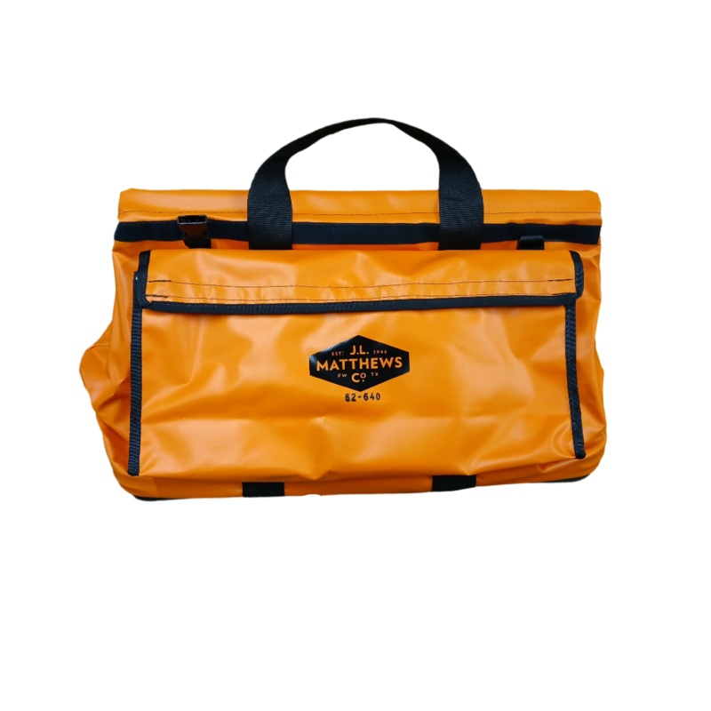 J.L. Matthews Big Mouth Orange Tool Bag W/Pockets & Rain Flap - 62-640