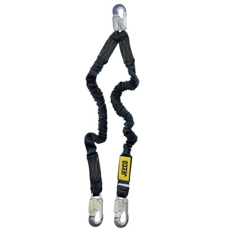 Jelco 6' Twin Leg Arc Flash Lanyard W/Aluminum Snaps - 54976