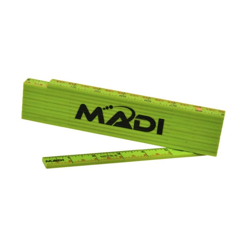 Madi 6' Fiberglass Folding Ruler Center-Point Reading Scale - MPFR-6