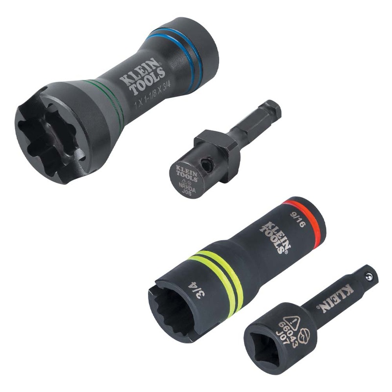 Klein 5-in-1 4 Piece Mini Impact Socket Set - 660KIT3