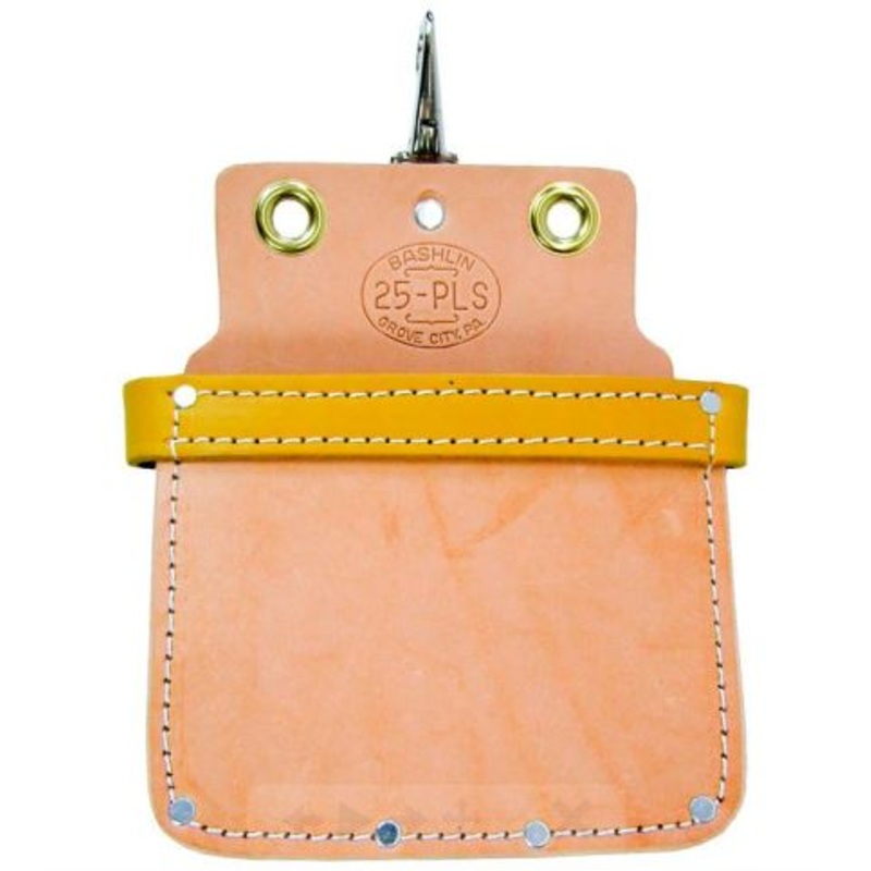 Bashlin Leather Bolt and Nut Bag w/ Reinforced Top - 25PLS