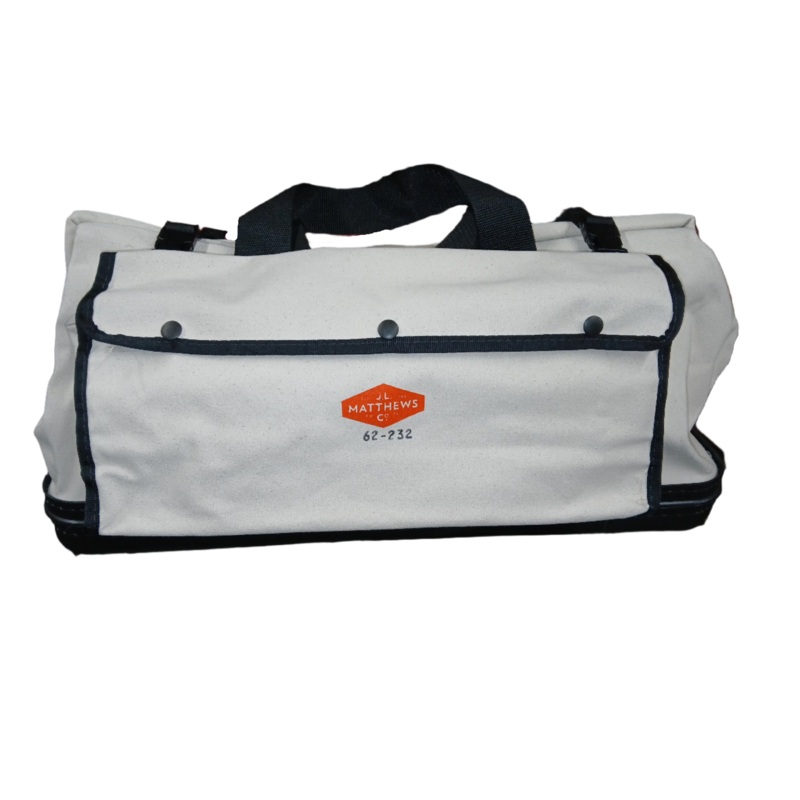 J.L. Matthews Big Mouth Canvas Tool Bag W/ 1 Outside & 1 Inside Pocket - 62-232