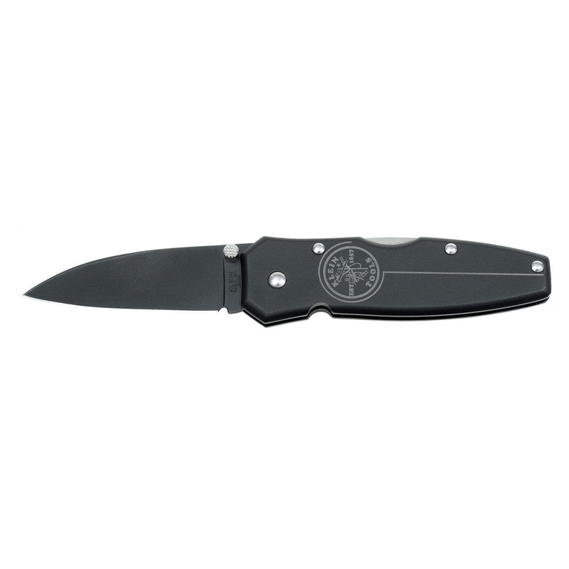Klein Black Lightweight Lockback Knife 2-1/2'' Drop Point Blade - 44001BLK
