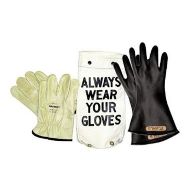Salisbury 11" Class 0 Lineman Rubber Glove Kit - GK011B-KIT