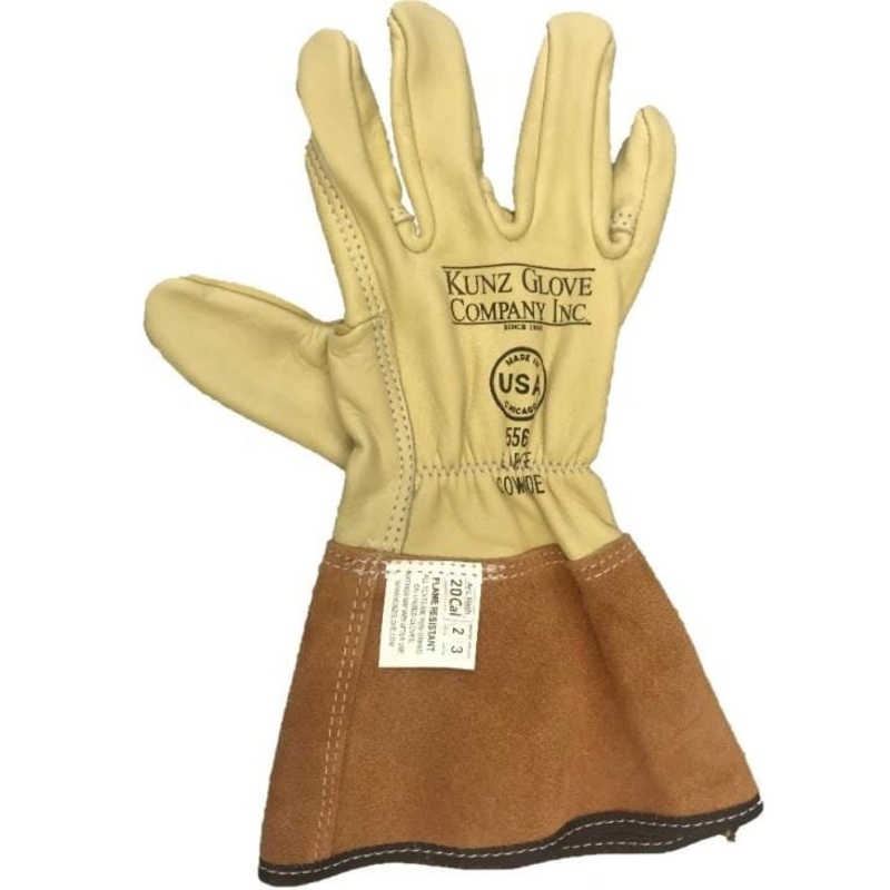 Kunz Arc Flash Cowhide Long Cuff Gloves - 556