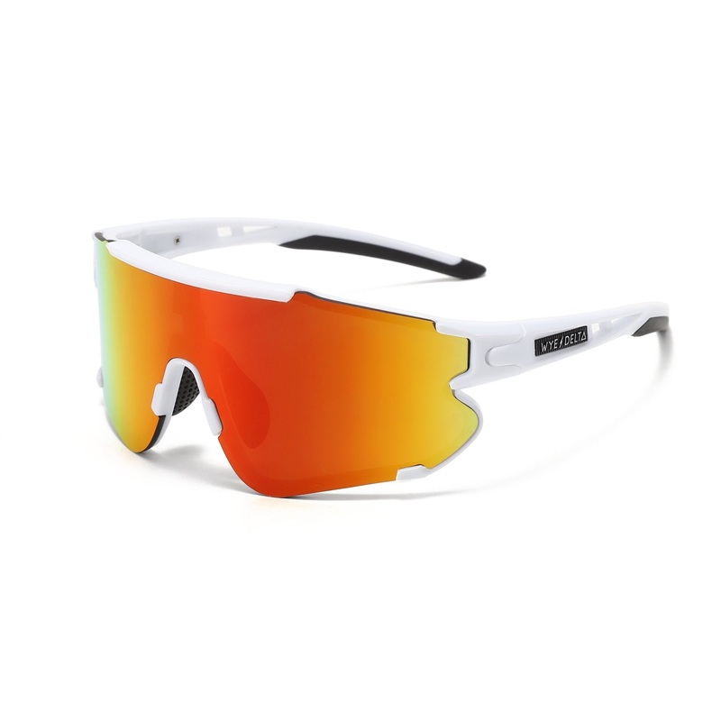 Wye Delta Z87+ HiViz Sunshades White Red Revo Safety Sunglasses