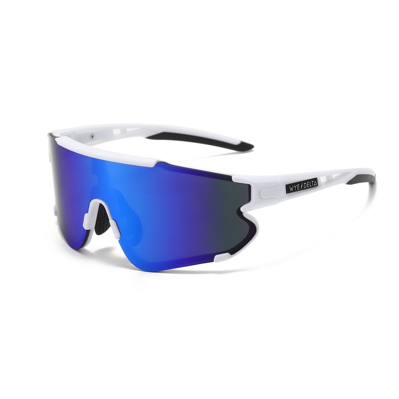 Wye Delta Z87+ HiViz White Deep Blue Mirror Safety Sunglasses