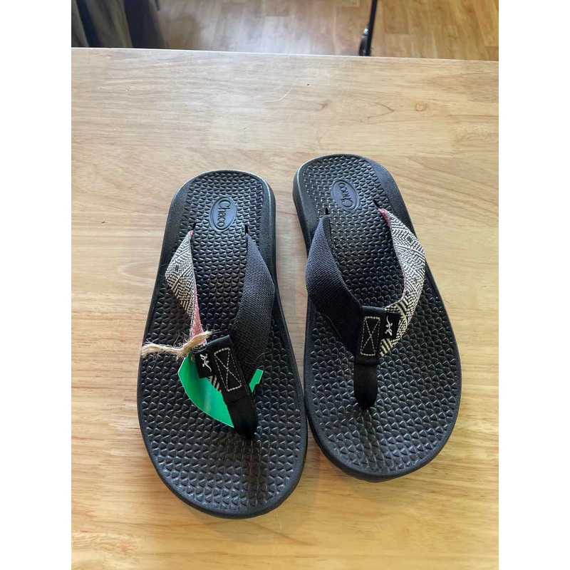 Women's Chaco Black and White Flip Flops