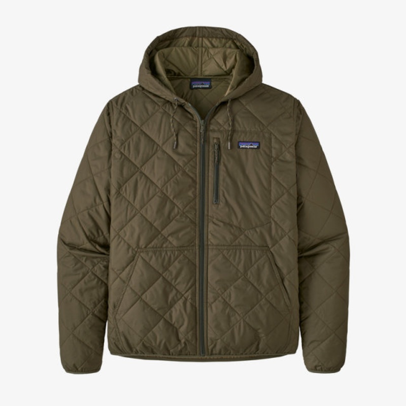Mens Diamond Quilted Bomber Hoody