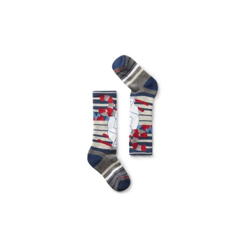 Kids Wintersport Full Cushion Yeti Pattern Over The Calf Socks