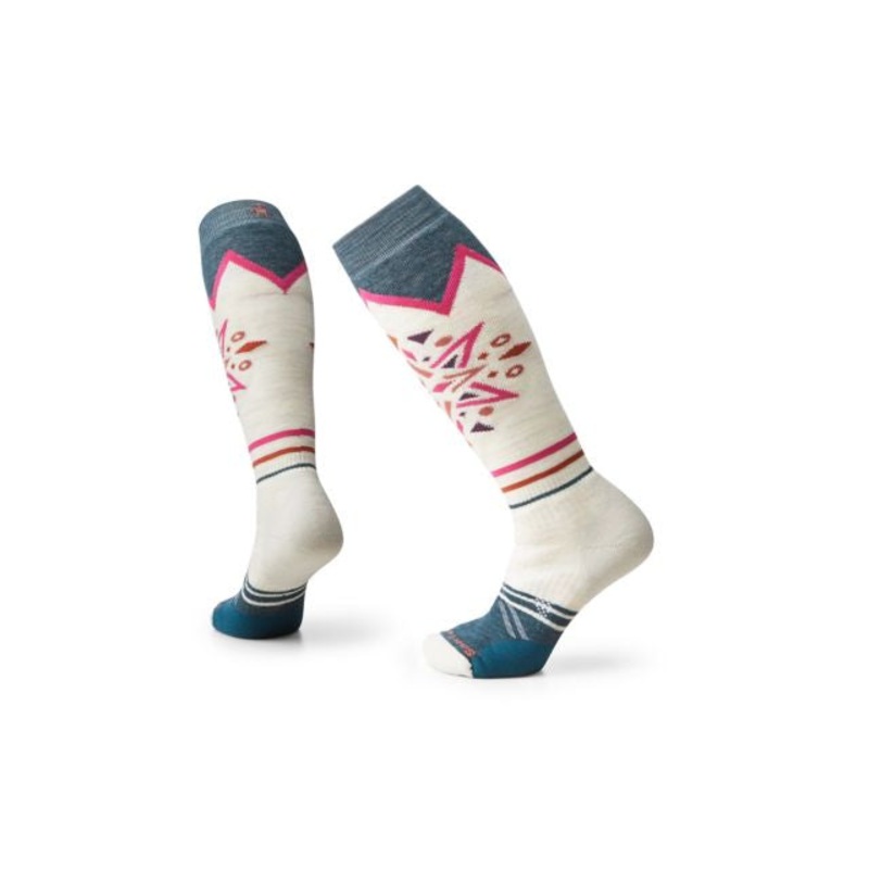 Womens Ski Full Cushion Mountain Snowflake Pattern Otc Socks