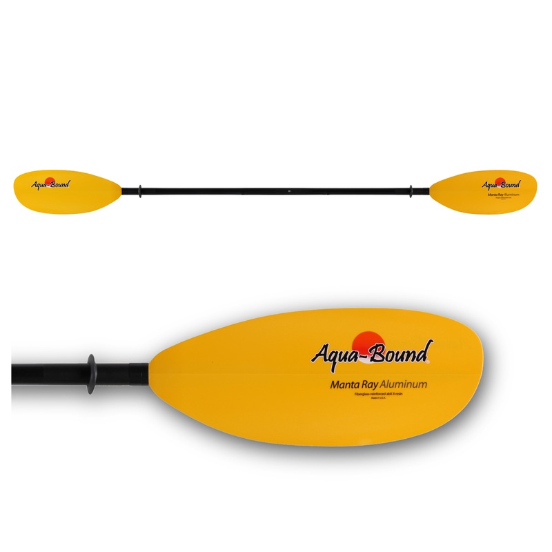 Aquabound MantaRay Aluminum Kayak Paddle 2 Piece Snap Button -D