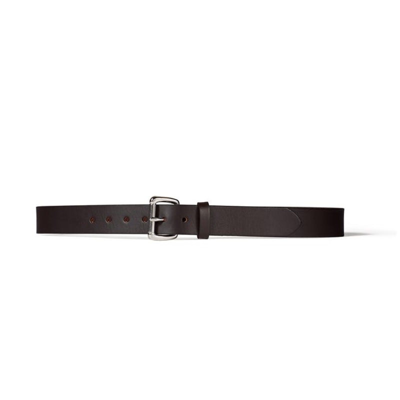 Filson 1-1/4" Leather Belt Brown/Stainless Steel