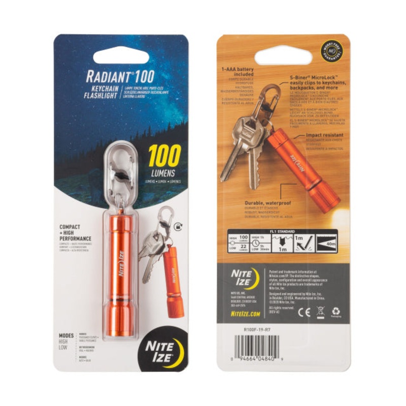 Radiant 100 Keychain Flashlight