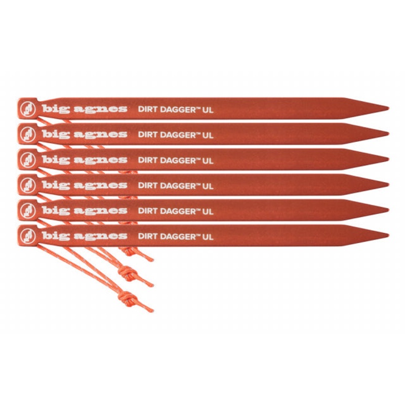 Dirt Dagger UL 10" Tent Stakes: Pack of 6