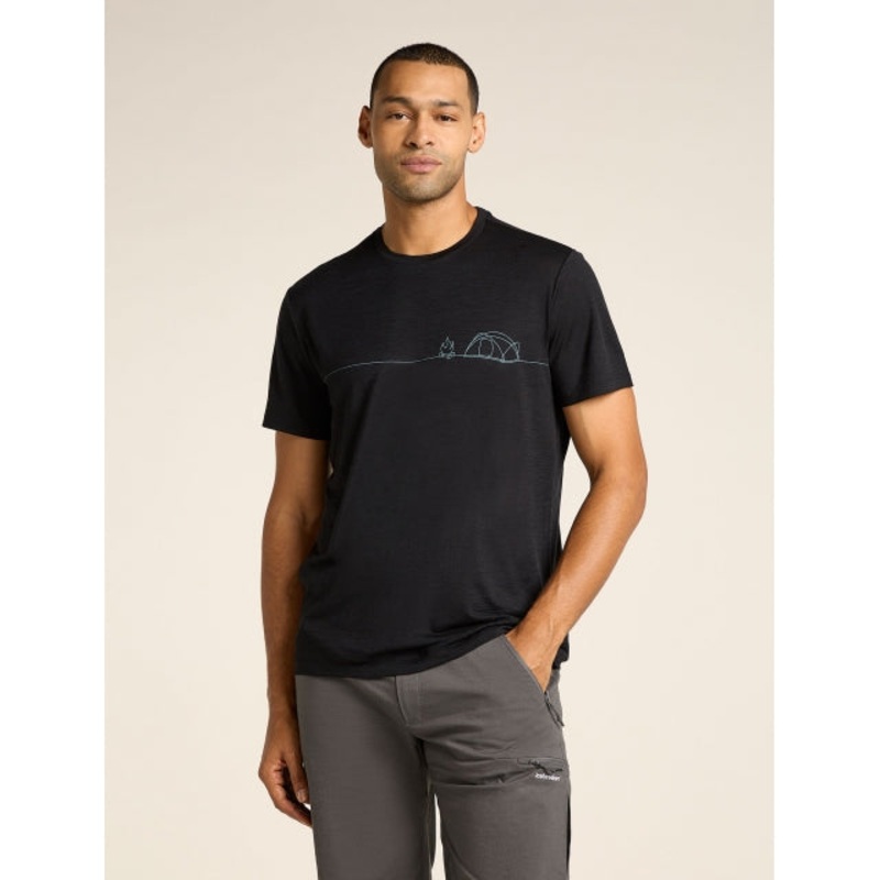 Mens Merino 150 Tech Lite Ss Tee Single Line Camp