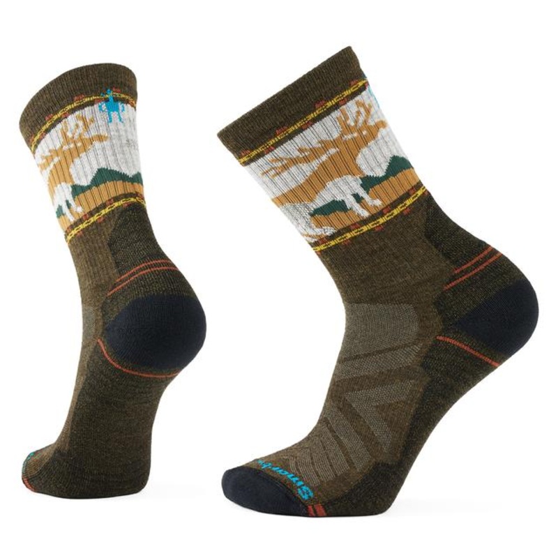 Unisex Hike Mountain Moose Crew Socks