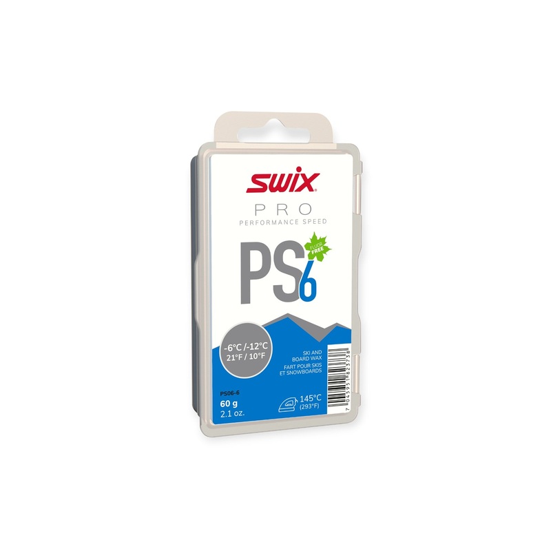 Swix Fluoro-Free Ski Wax PS6 Blue