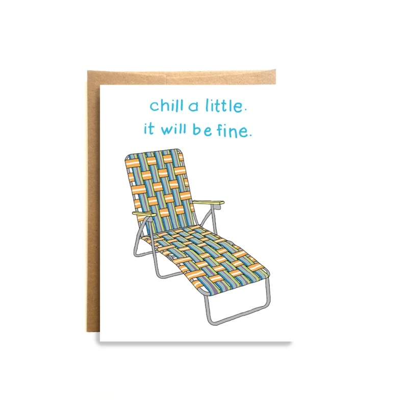 Wild Lettie Chill A Little Greeting Card