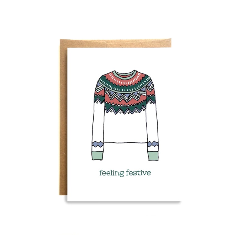 Wild Lettie Feeling Festive Greeting Card