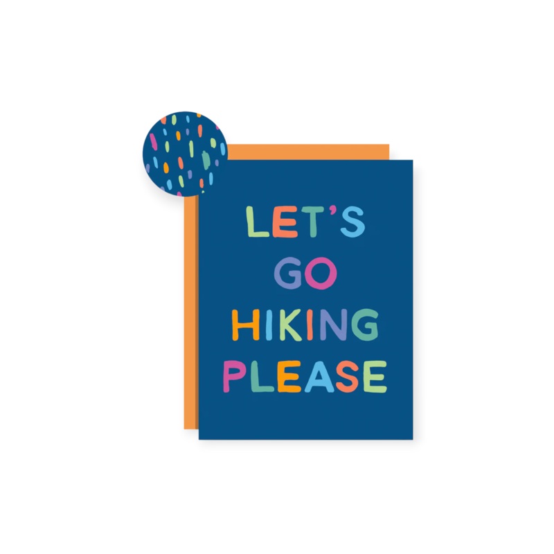 Wild Lettie Hiking Please Greeting Card