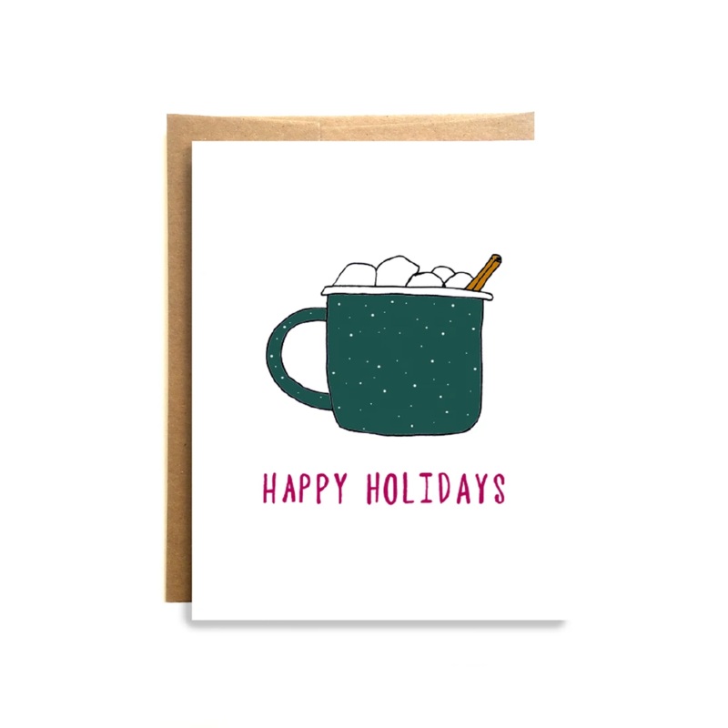 Wild Lettie Holiday Cocoa Greeting Card