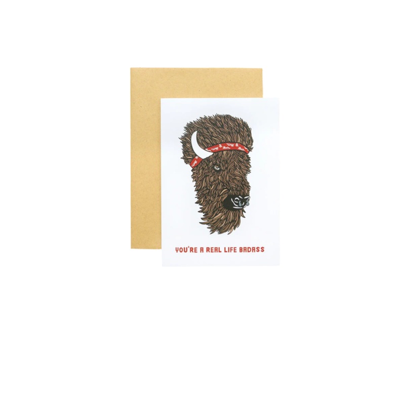 Woosah Outfitters Real Life Badass Greeting Card