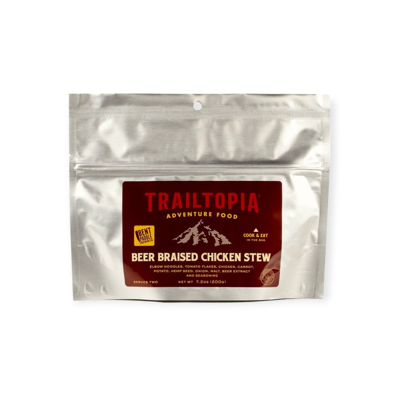 Trailtopia Beer Braised Chicken Stew Freeze Dried Meal 2 Serving