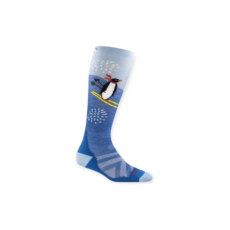 Darn Tough Kids' Penguin Peak Over-the-Calf Midweight Ski & Snowboard Sock