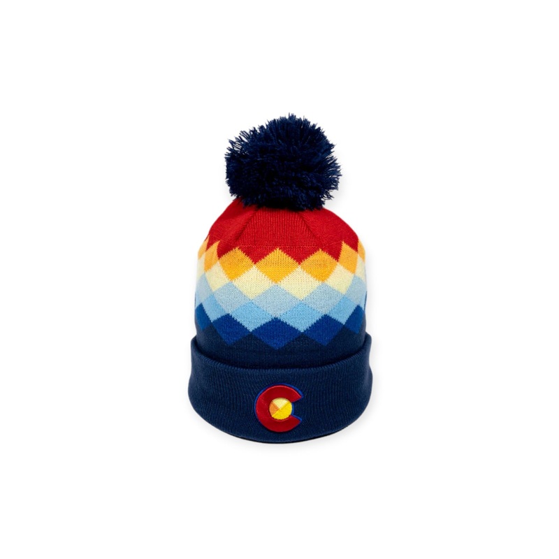 YoColorado Argyle Mountain Rainbow Beanie
