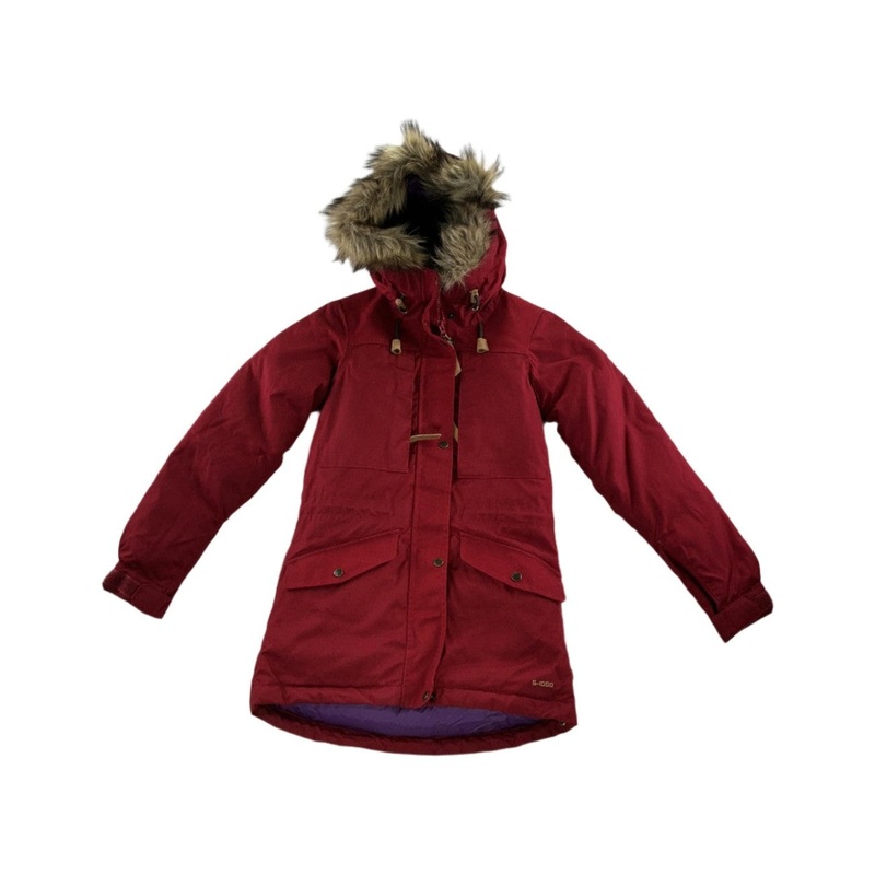 Fjallraven Women's Singi Down Jacket Red Maroon XXS USED