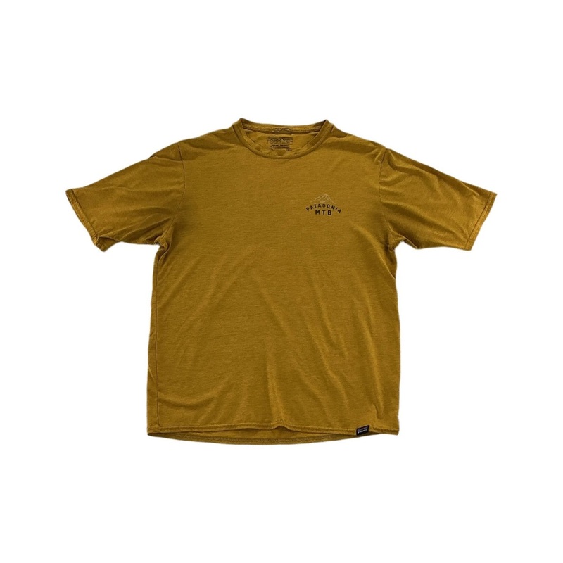 Patagonia Men's Capilene Cool Daily Short Sleeve Active Shirt Yellow Small USED