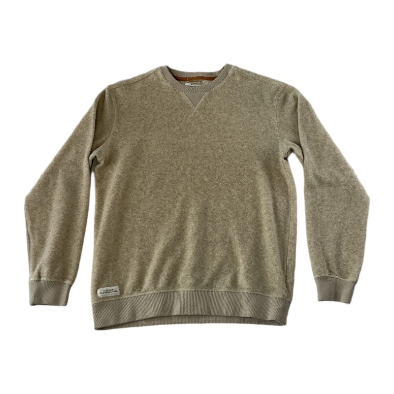 REI Men's Norseland Fleece Crew Sweatshirt Porcini Heather Medium USED
