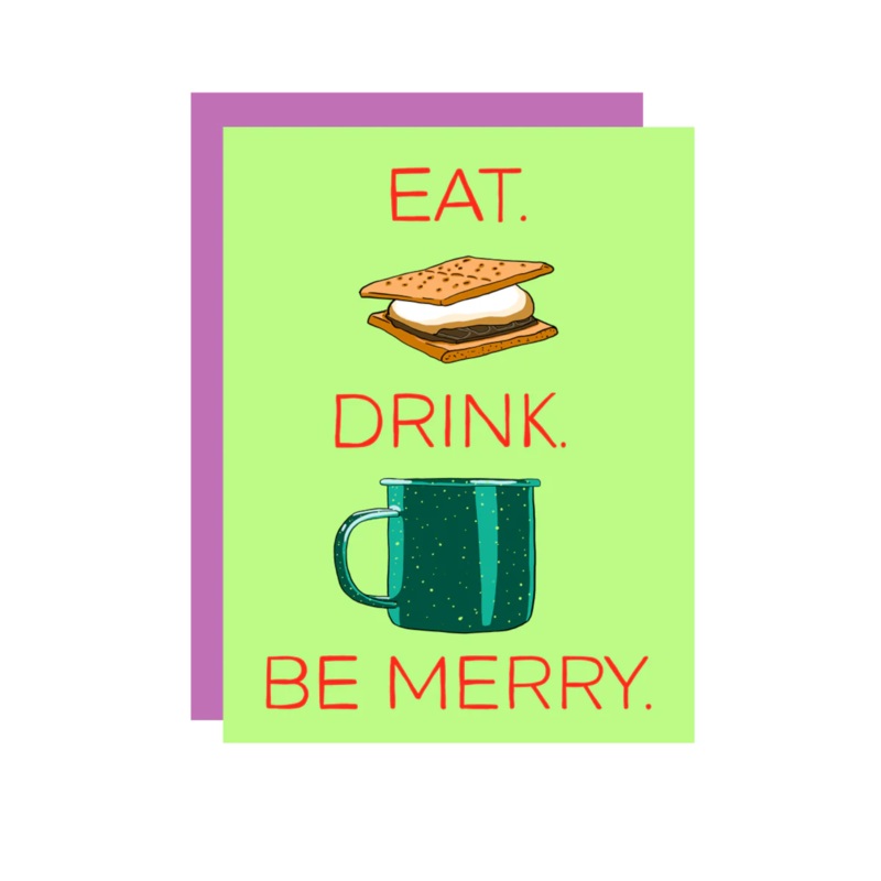 Wild Lettie Be Merry Greeting Card