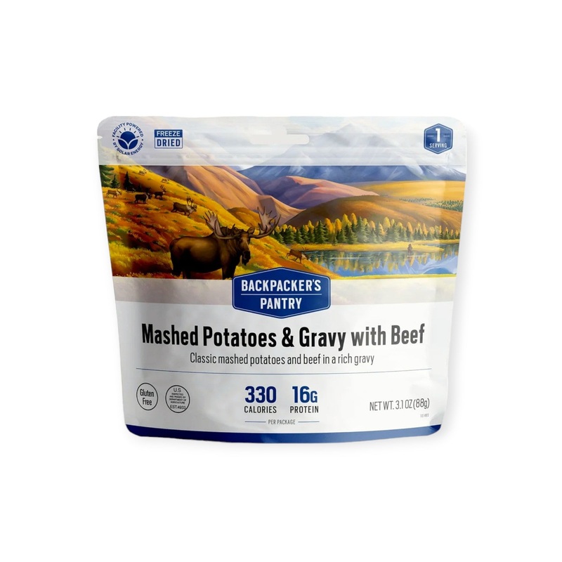 Backpacker's Pantry Mashed Potatoes & Gravy with Beef Freeze Dried Meal
