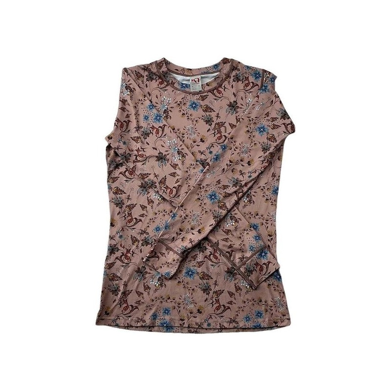 Kari Traa Women's Fryd Base Layer Top Floral Pink Medium USED
