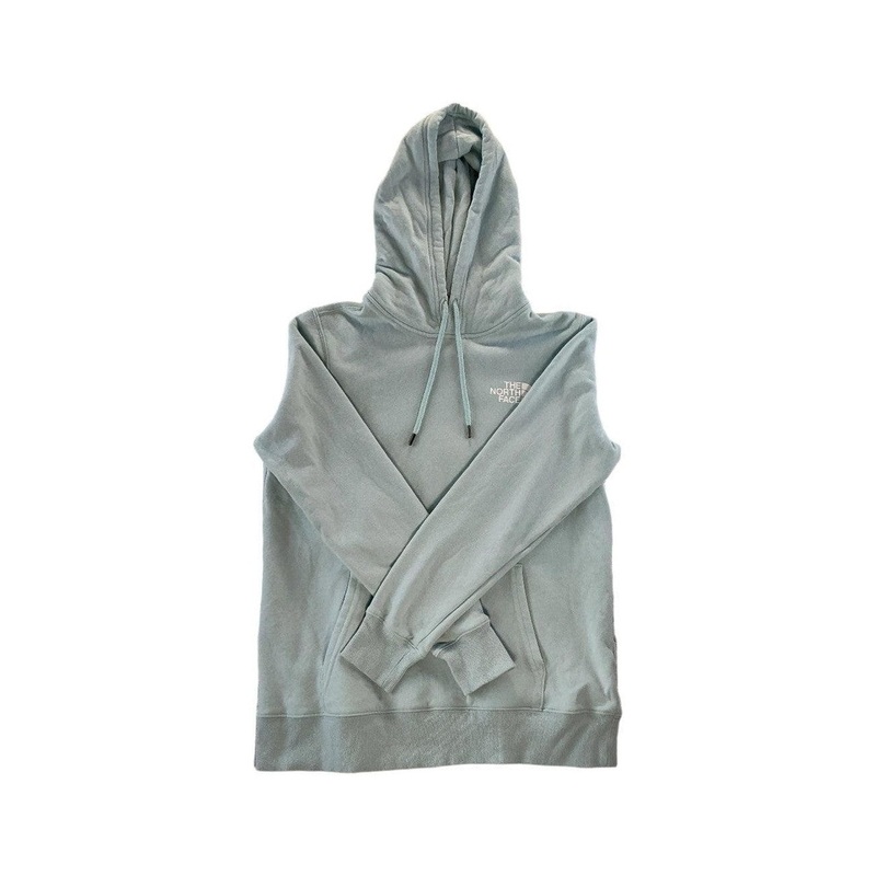 North Face Women's Hoodie Top Light Blue Medium USED