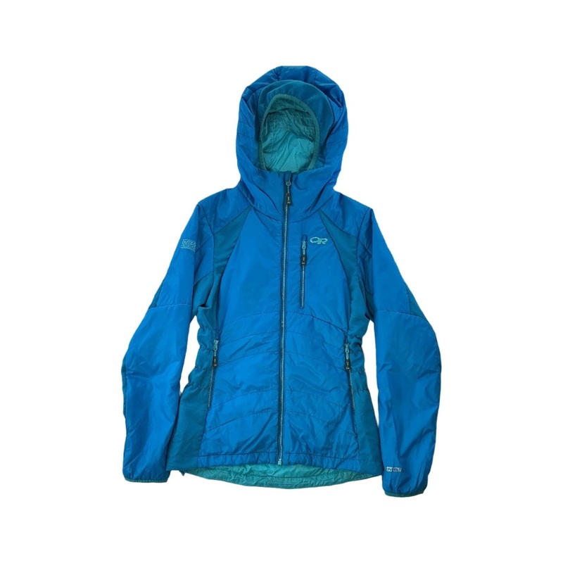 Outdoor Research Women's Cathode Hooded Insulated Jacket Blue XS USED