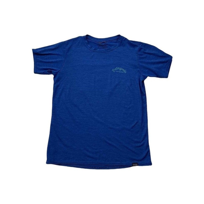 Patagonia Women's Cap Cool Daily Graphic Trail Running Shirt Blue Small USED