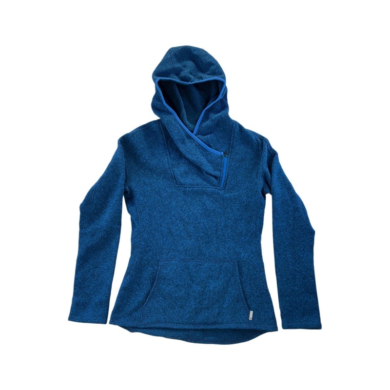 Stio Women's Hooded Fleece Top Blue Medium USED
