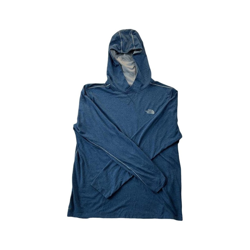 The North Face Men's Active Flashdry-XD Long Sleeve Hooded Shirt Blue Large USED