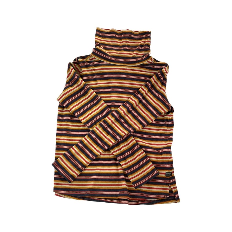 Toad&Co Women's Reverb Turtleneck Top Striped Medium USED