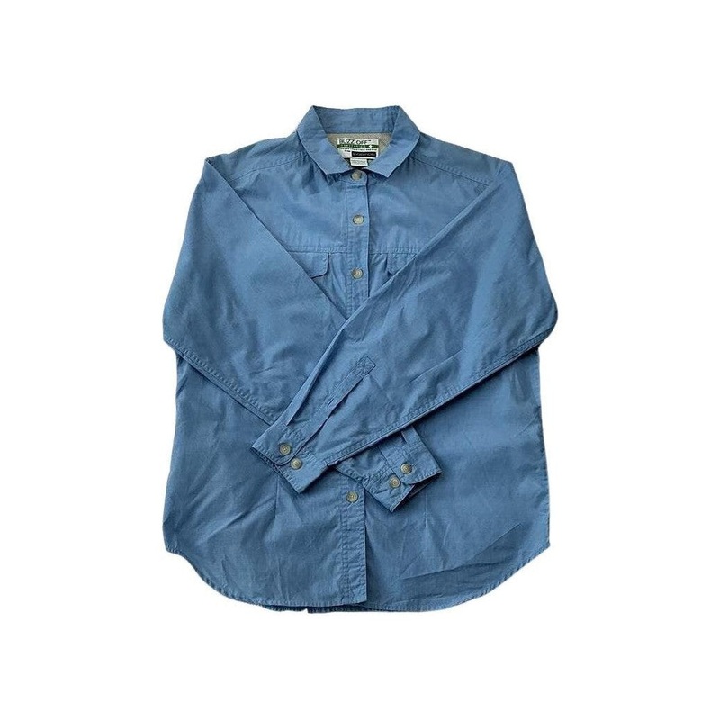 ExOfficio Women's Buzz Off Insect Shield LS Shirt Blue Medium USED