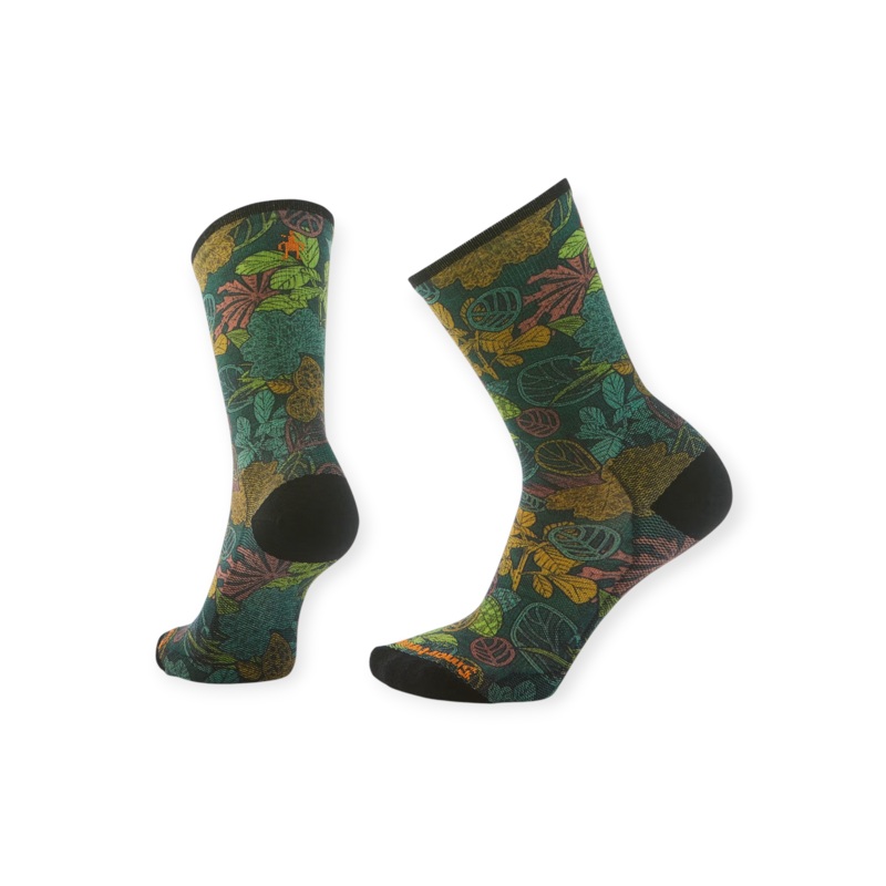 Smartwool Bike Zero Cushion Aloha Forest Print Crew Socks