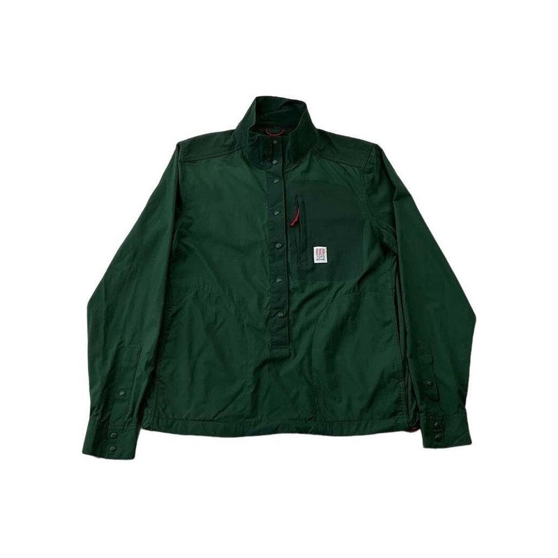 Topo Designs Women's Tech Popover Shirt Green Small USED